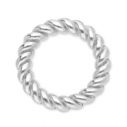 Stainless Steel - Rostfrei Stahl Schmuckzubehör Ring 8 mm Silver