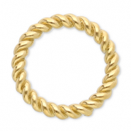 Stainless Steel - Rostfrei Stahl Schmuckzubehör Ring 12 mm Gold