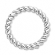 Stainless Steel - Rostfrei Stahl Schmuckzubehör Ring 12 mm Silver