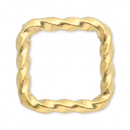 Stainless Steel - Rostfrei Stahl Schmuckzubehör Zwischenstück Viereck Gold