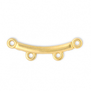 Stainless Steel - Rostfrei Stahl Schmuckzubehör Zwischenstück Bogen mit 2 Ösen Gold
