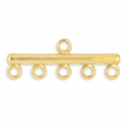 Stainless Steel - Rostfrei Stahl Schmuckzubehör Anhänger mit 5 Ösen Gold