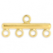 Stainless Steel - Rostfrei Stahl Schmuckzubehör Anhänger mit 4 Ösen Gold