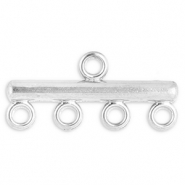 Stainless Steel - Rostfrei Stahl Schmuckzubehör Anhänger mit 4 Ösen Silver
