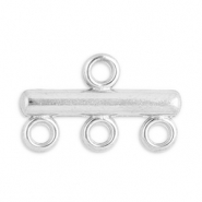 Stainless Steel - Rostfrei Stahl Schmuckzubehör Anhänger mit 3 Ösen Silver