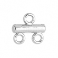 Stainless Steel - Rostfrei Stahl Schmuckzubehör Anhänger mit 2 Ösen Silver