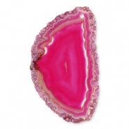 Naturstein Anh&auml;nger Achat Tropfenform Multicolour pink-orange
