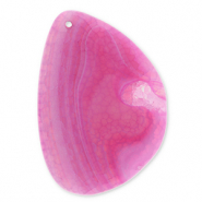 Naturstein Anhänger Achat Oval Multicolour pink-purple