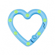 Farbiges Zubehör Schlüssel Anhänger Herz Light blue-green