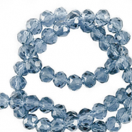 Top Glas Facett Perlen 4x3mm rondellen Navy blue
