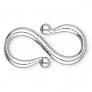 Stainless Steel - Rostfrei Stahl Schmuckzubehör S-Haken-Verschluss Silver