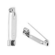 Stainless Steel - Rostfrei Stahl Schmuckzubehör Sicherheits-Broschennadel Silver