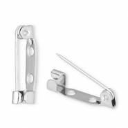 Stainless Steel - Rostfrei Stahl Schmuckzubehör Sicherheits-Broschennadel Silver