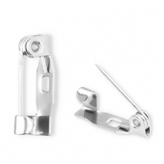 Stainless Steel - Rostfrei Stahl Schmuckzubehör Sicherheits-Broschennadel Silver