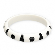 Resin-Armbänder Bangle White-black