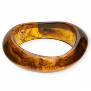 Resin-Armbänder Bangle Transparent amber brown
