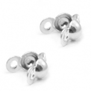 925 Silber Zubehör Quetsch-Kaschierperlen 3mm mit Öse Silber