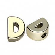 Buchstaben Perlen aus Acryl D Gold