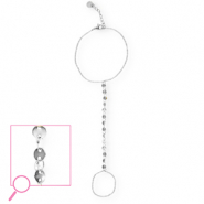 Handketten aus Stainless Steel - Rostfreiem Stahl Müntze Silver