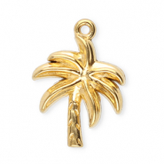 Stainless Steel - Rostfrei Stahl Anhänger Palme Gold