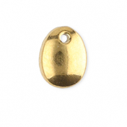 Stainless Steel - Rostfrei Stahl Anhänger Oval Gold