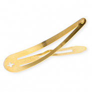 Metall Zubehör Haarspange mit Öse Gold