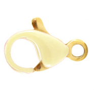 Stainless Steel - Rostfreiem Stahl Schmuckzubehör Karabinerverschluss 10mm Off white-gold