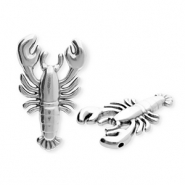 Metall Anhänger DQ® Krebs Antiek zilver (nikkelvrij)