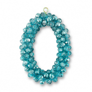 Top Facett Anhänger Oval Turquoise