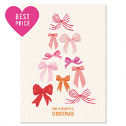 BY31&reg; SchmuckKarten "Have a bowtiful Christmas!" Light beige-pink-red-warm orange