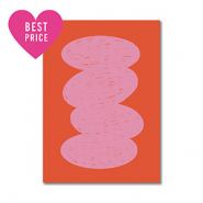 BY31&reg; Schmuck Karten Oval Red-light pink