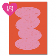 BY31&reg; Schmuck Karten Oval Red-light pink