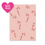 Schmuck Karten Zuckerstangen Pink-red-white