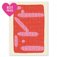 Schmuck Karten "We go together..." Red-pink-off white