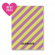 Schmuck Karten "Celebrate" Lime-purple