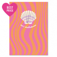 Schmuck Karten "let's shellabrate" Orange-pink