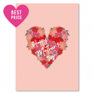 Schmuck Karten "happy mother's day" Peach pink