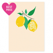 Schmuck Karten "Easy peasy lemon squeezy" Beige-yellow