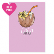 Schmuck Karten "Coco nuts about you" Lilac-brown