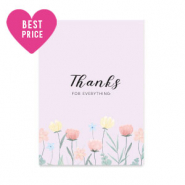 Schmuck Karten "Thanks for everything" Lilac