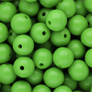14 mm DQ Acrylperlen shiny Vibrant green 16-6339 TCX