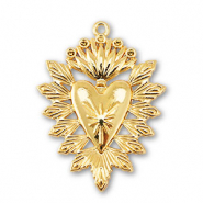 Metall Anhänger Herz Gold
