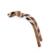 Schlüsselanhänger Paracord Brown-black-white-red