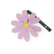 Statement-Anh&auml;nger Blume Mauve purple-yellow-dark green