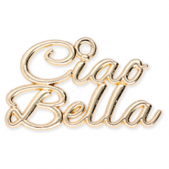 Metall Anhänger "Ciao Bella" Gold