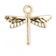 Metall Anhänger Libelle Gold