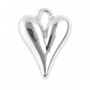 Metall Anhänger Herz Silver