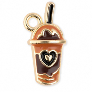 Metall Anhänger Becher Gold-brown-black