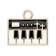 Metall Anhänger Keyboard Gold-white-black