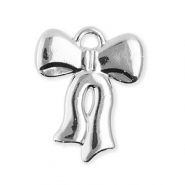 Metall Anhänger Schleife Silver